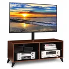 Height Adjustable Storage Shelf Walnut simple design old tv standing