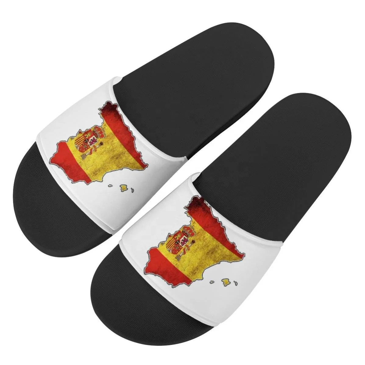 

Custom Slippers Pattern Spain Map Men Women Outdoor Sandals Indoor Non-Slip Beach Shoes Platform Shower Flip Flops Spanish Flag