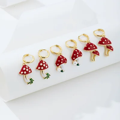 2021 Hot Sale New Fashion Charm Earrings Enameled Cute Red Mushroom Earrings For Women Jewelry
2021 Hot Sale New Fashion Charm Earrings Enameled Cute Red Mushroom Earrings For Women Jewelry