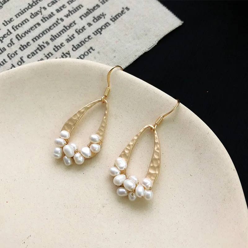 Korean Simple Style Fresh Water Pearl Geometric Round Circle Drop Earrings Irregular Geometric Metal Drop Earrings
Korean Simple Style Fresh Water Pearl Geometric Round Circle Drop Earrings Irregular Geometric Metal Drop Earrings