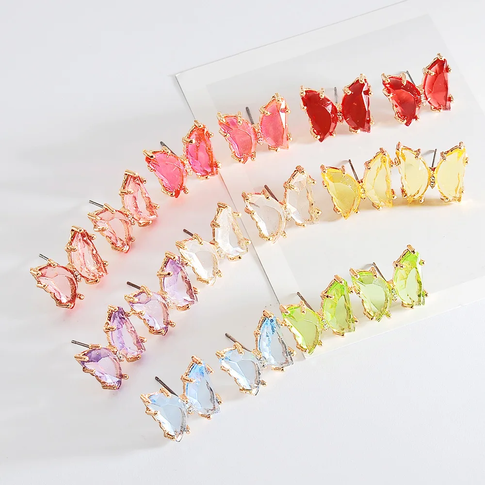 Women Party Jewelry Clear Glass Crystal Butterfly Stud Earrings Bling Crystal Butterfly Earrings
Women Party Jewelry Clear Glass Crystal Butterfly Stud Earrings Bling Crystal Butterfly Earrings