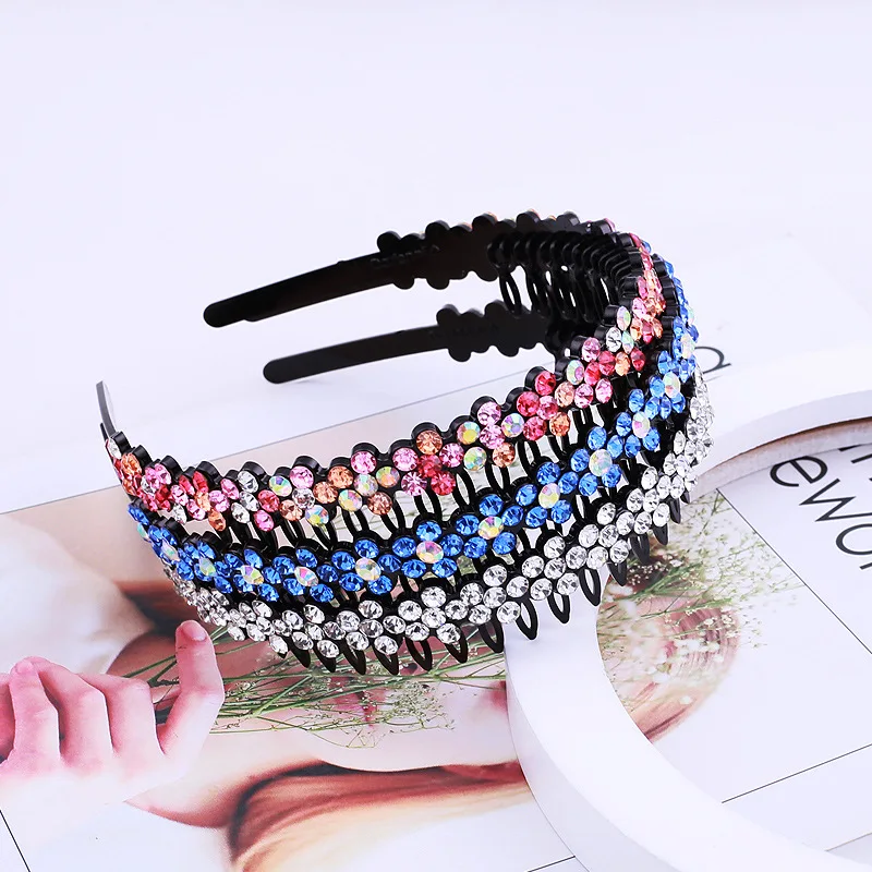 New Toothed Anti-slip Diamond Headband Fashion Simple Hot Selling Wave Crystal Headband Hair Card Headdress, White
New Toothed Anti-slip Diamond Headband Fashion Simple Hot Selling Wave Crystal Headband Hair Card Headdress, White