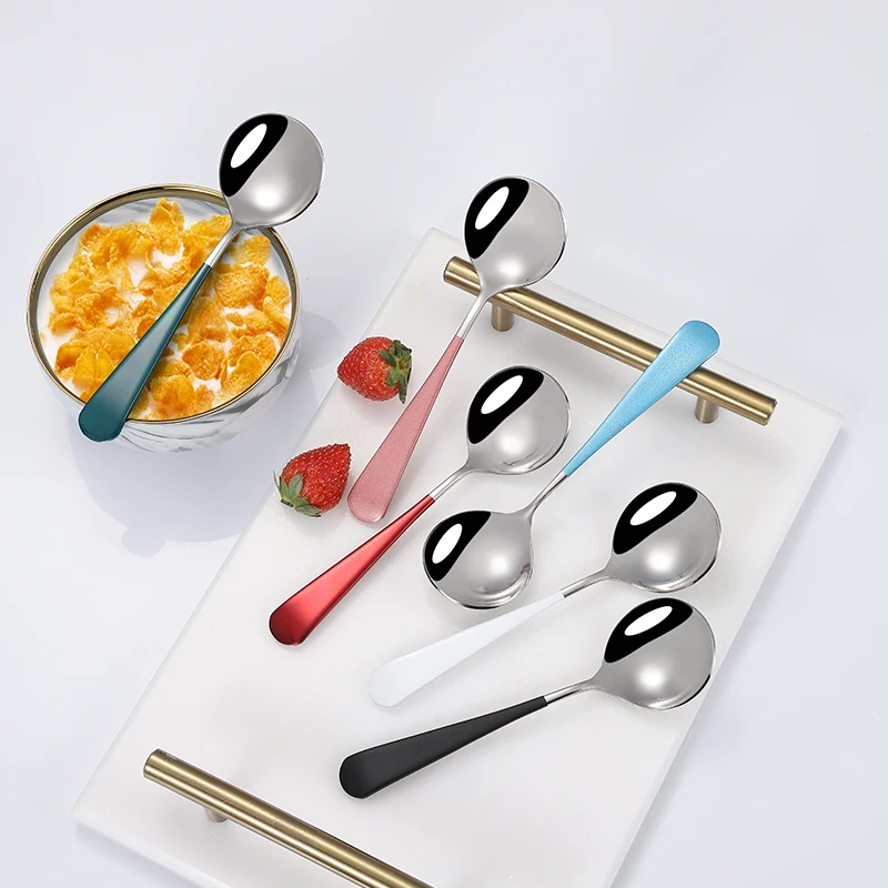 Creative Customized Logo OEM Colorful Gift Set Serving Spoon 304 Stainless Steel Spoon, Black/silver/gold/rose gold/color+gold
Creative Customized Logo OEM Colorful Gift Set Serving Spoon 304 Stainless Steel Spoon, Black/silver/gold/rose gold/color+gold