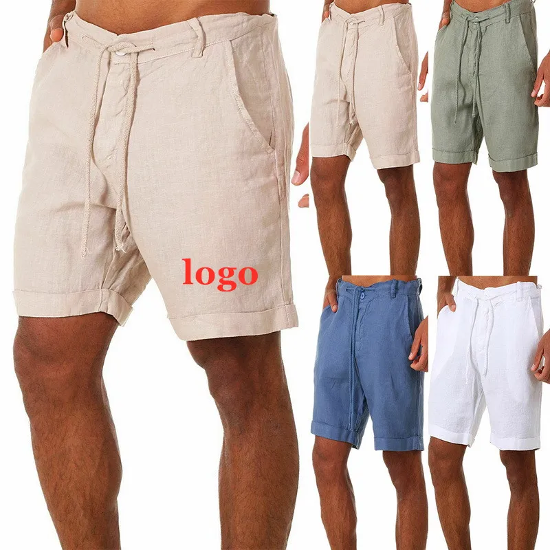 Wholesale Stock Custom Sport Casual Summer Beach Cotton and linen Shorts Men Running Shorts For Men 
Wholesale Stock Custom Sport Casual Summer Beach Cotton and linen Shorts Men Running Shorts For Men