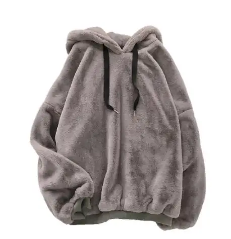 2020 autumn and winter new plus velvet plus size women's solid color warm wool hooded top
2020 autumn and winter new plus velvet plus size women's solid color warm wool hooded top