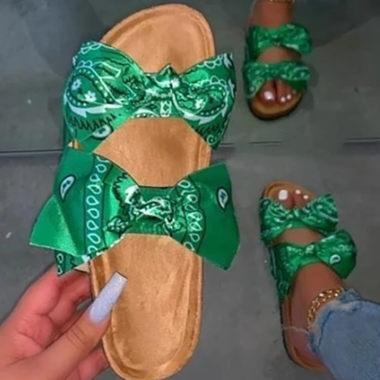 big size new fashion trendy Bowtie satin prints flat slippers for women bow slippers colorful slippers, As photo
big size new fashion trendy Bowtie satin prints flat slippers for women bow slippers colorful slippers, As photo