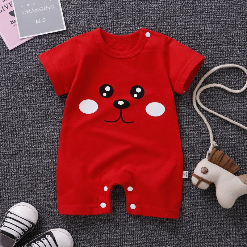 Baby jumpsuit pure cotton cartoon pattern baby short sleeve romper clothes baby pajamas, As pictures
Baby jumpsuit pure cotton cartoon pattern baby short sleeve romper clothes baby pajamas, As pictures