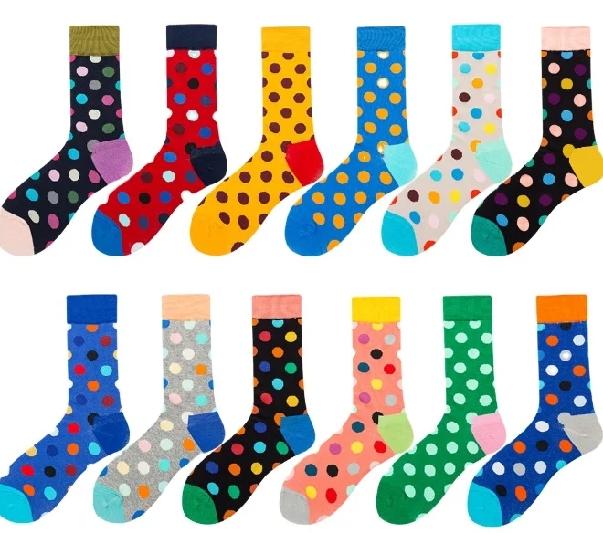 2020 New assorbted color dot classic funny custom logo mens socks, As picture show
2020 New assorbted color dot classic funny custom logo mens socks, As picture show