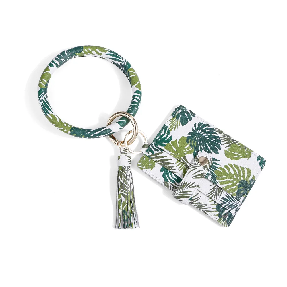 Multifunctional Bangle Key Ring Card Holder PU Leather Floral Print Wallet Wristlet Bracelet Wallet For Women Girls
Multifunctional Bangle Key Ring Card Holder PU Leather Floral Print Wallet Wristlet Bracelet Wallet For Women Girls