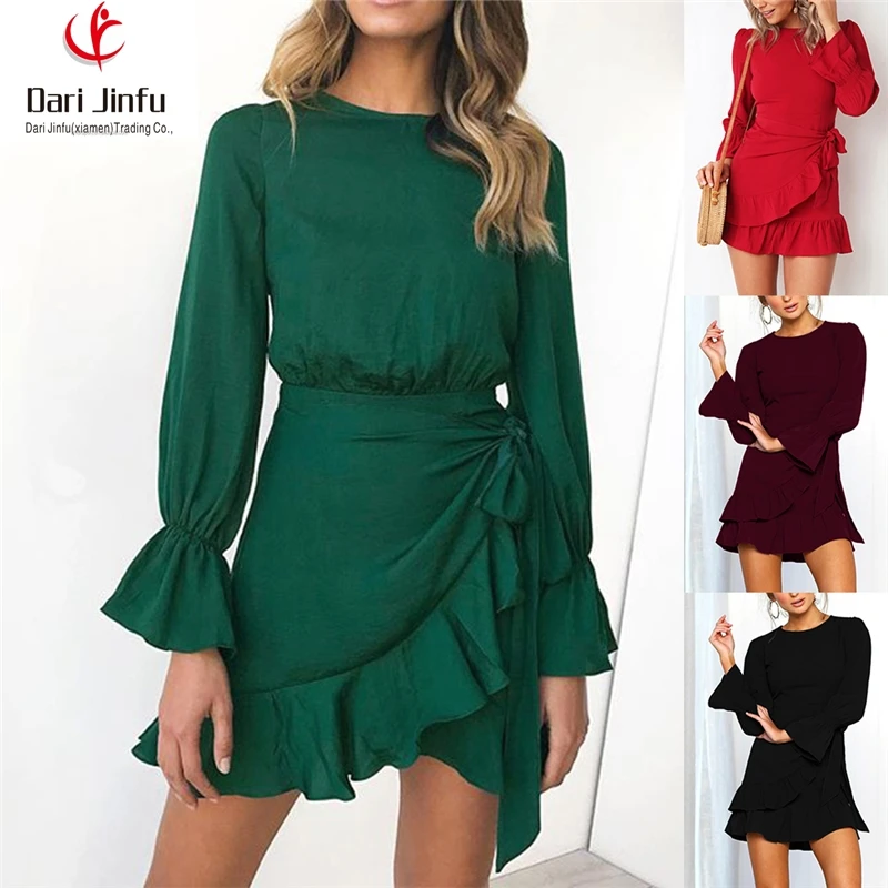 2021 Vintage Chiffon long smocked sleeve elegant dress back zipper assymestrical wrap rope tie mini dress, Any color
2021 Vintage Chiffon long smocked sleeve elegant dress back zipper assymestrical wrap rope tie mini dress, Any color