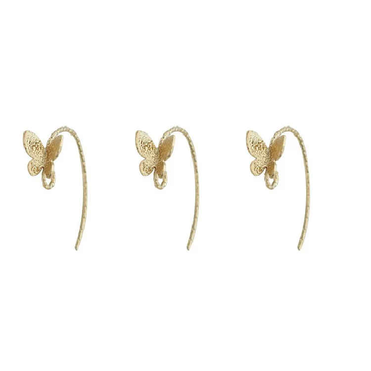 Wholesale Price French Vintage Frosted Butterfly Earring Hooks Brass Jewelry Accessories Earrings Hooks diy Earring Accessories, Gold
Wholesale Price French Vintage Frosted Butterfly Earring Hooks Brass Jewelry Accessories Earrings Hooks diy Earring Accessories, Gold