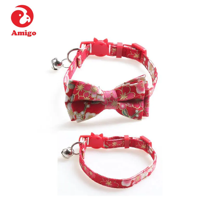 Amigo high quality wholesale pet bow collar comfortable japanese adjustable breakaway cat collar
Amigo high quality wholesale pet bow collar comfortable japanese adjustable breakaway cat collar