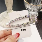 Girls Snap Hair Barrette Stick Hairpin Hair Styling Accessories For Women Girls Custom Rhinestone Bling Hair Clips