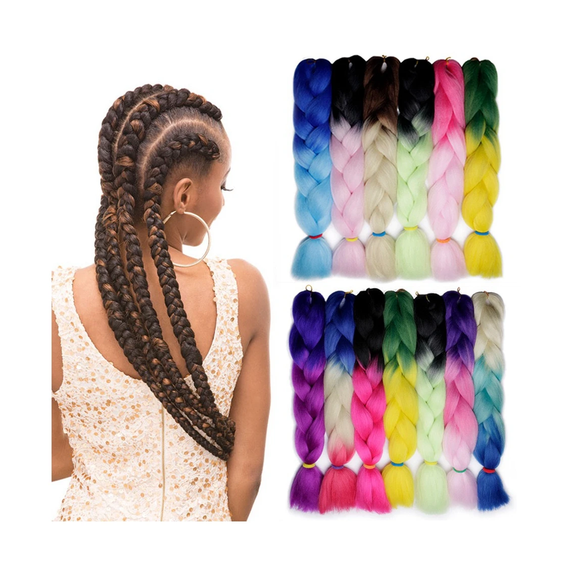 Custom High Quality human hair jumbo braid hair wig piece fixed vendors, Customized 
Custom High Quality human hair jumbo braid hair wig piece fixed vendors, Customized