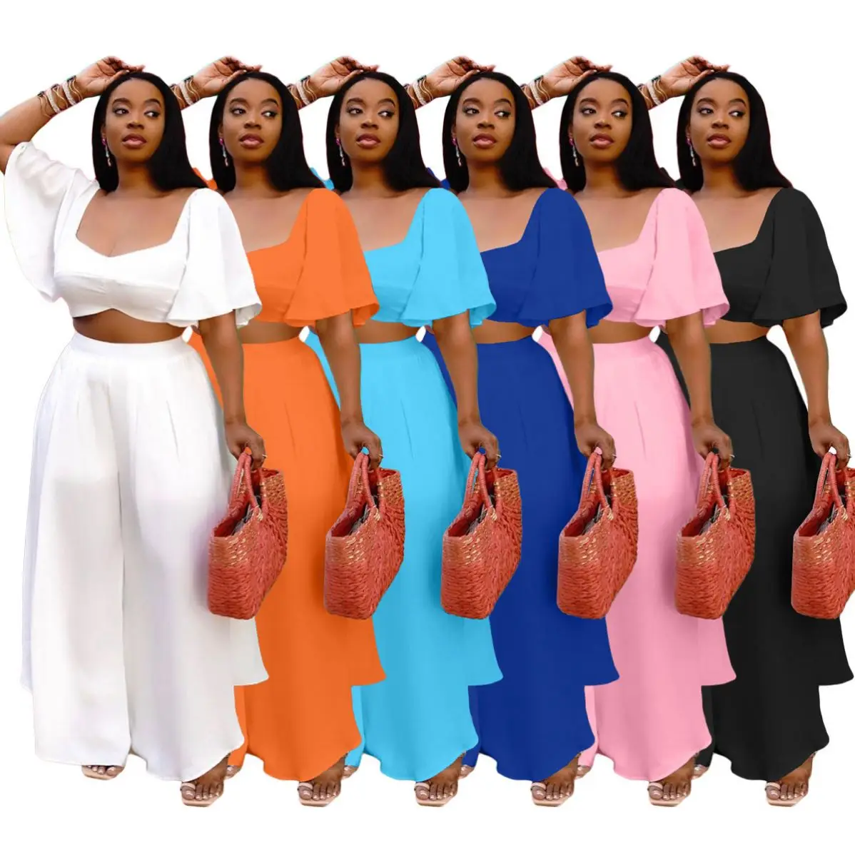 Best Design Solid Color Crop Tops Pants Set Summer Loose Casual Two Piece Womens Sets
Best Design Solid Color Crop Tops Pants Set Summer Loose Casual Two Piece Womens Sets
