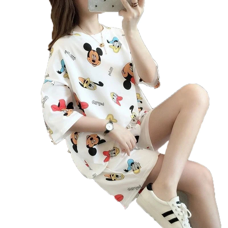 Cheap pajamas cartoon short sleeve shorts women's pajamas loose housewear summer pajamas, Picture shows
Cheap pajamas cartoon short sleeve shorts women's pajamas loose housewear summer pajamas, Picture shows