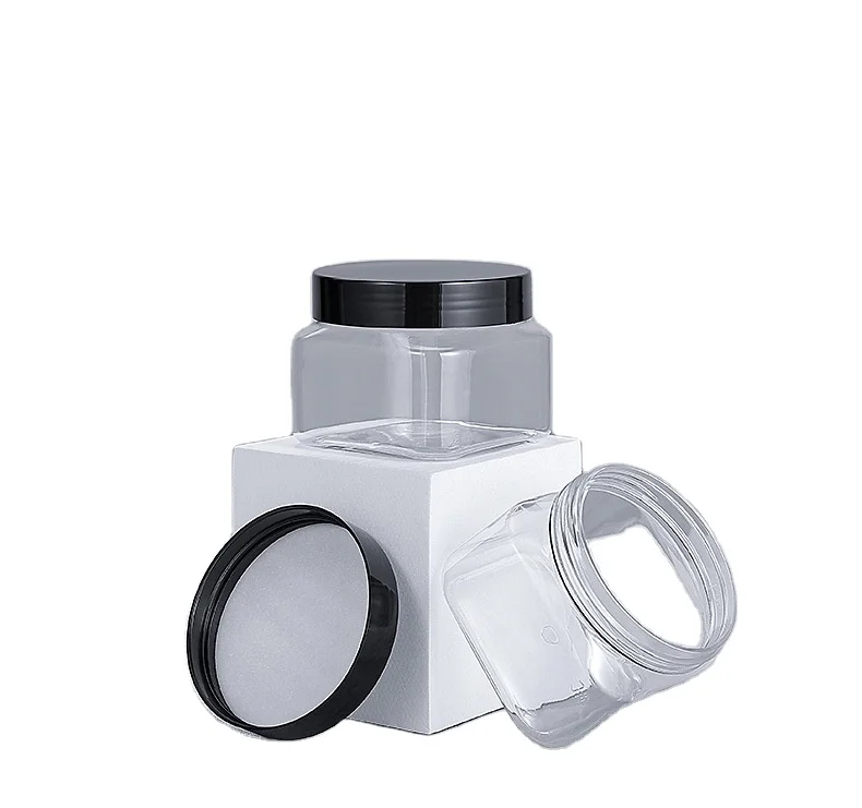 Wholesale 150g square wide mouth PET transparent face cream cosmetics jars skin care products food outer package
Wholesale 150g square wide mouth PET transparent face cream cosmetics jars skin care products food outer package