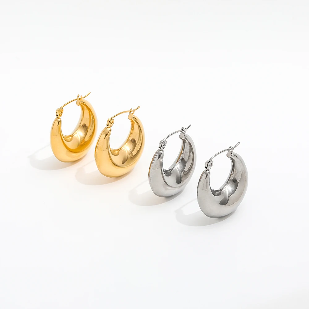 2021 Trendy Earring 18K Gold Plated Chunky Hollow Hoop Earrings for Women Stainless Steel Earrings Wholesale
2021 Trendy Earring 18K Gold Plated Chunky Hollow Hoop Earrings for Women Stainless Steel Earrings Wholesale