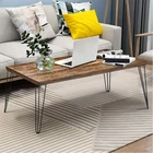 Table Wooden Coffee Table With Wooden Top And Metal Legs Large Sofa Table Modern Coffee Table