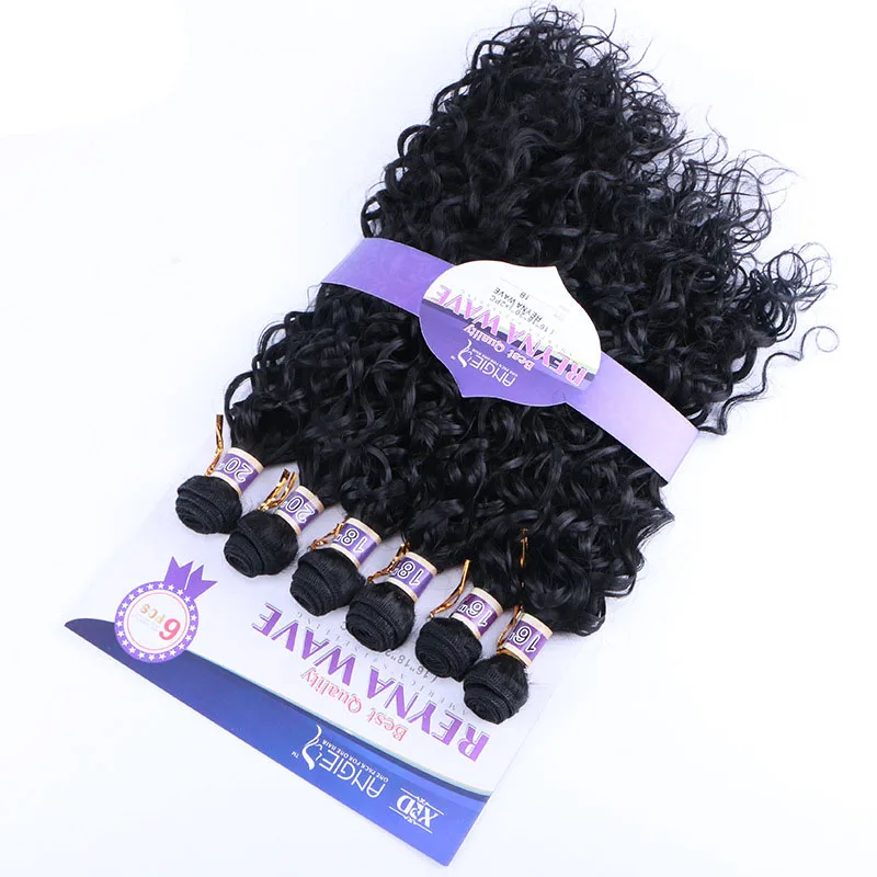 AIFANLIDE Water wave curly 100% heat resistant fiber two tone ombre color synthetic 6 bundles/pack hair extensions
AIFANLIDE Water wave curly 100% heat resistant fiber two tone ombre color synthetic 6 bundles/pack hair extensions