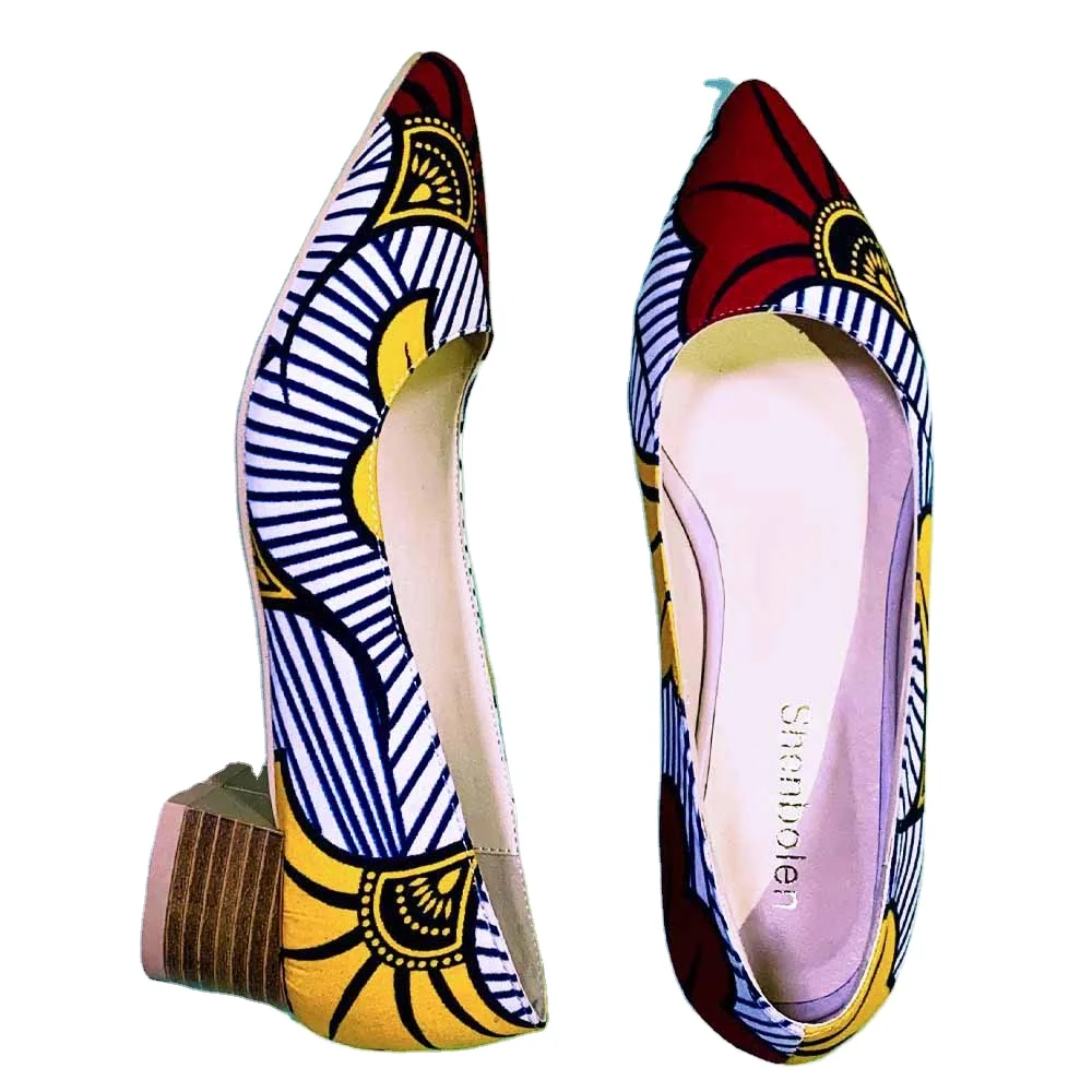 Printing style women shoes for daily simple low heels sandals with coarse women ankara heels, Customized color
Printing style women shoes for daily simple low heels sandals with coarse women ankara heels, Customized color