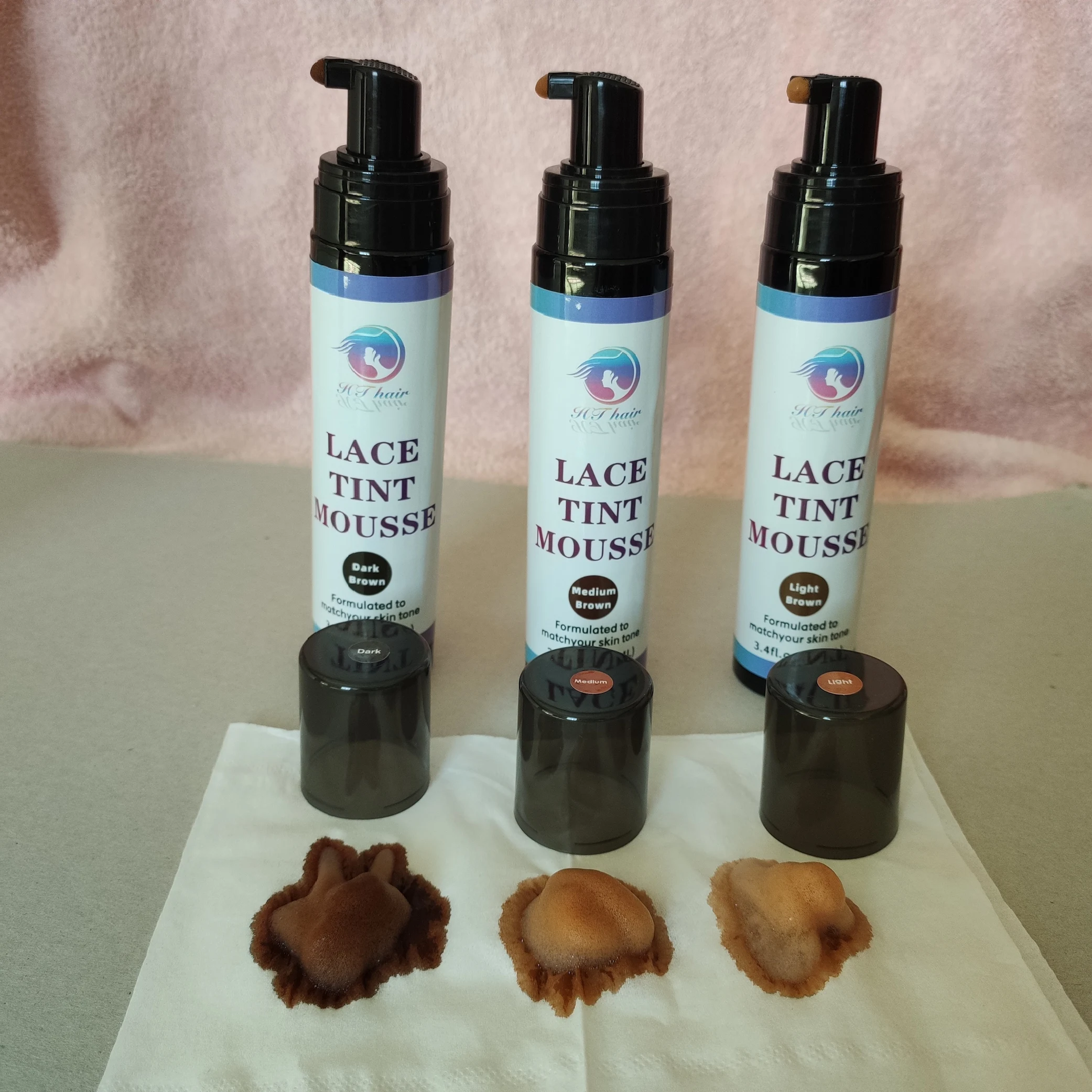 MOQ 10pcs Private Label OEM lace tint foam 100ML Light Medium Dark Brown Dye Natural Wig Closure Frontal Lace Tint Mousse
MOQ 10pcs Private Label OEM lace tint foam 100ML Light Medium Dark Brown Dye Natural Wig Closure Frontal Lace Tint Mousse