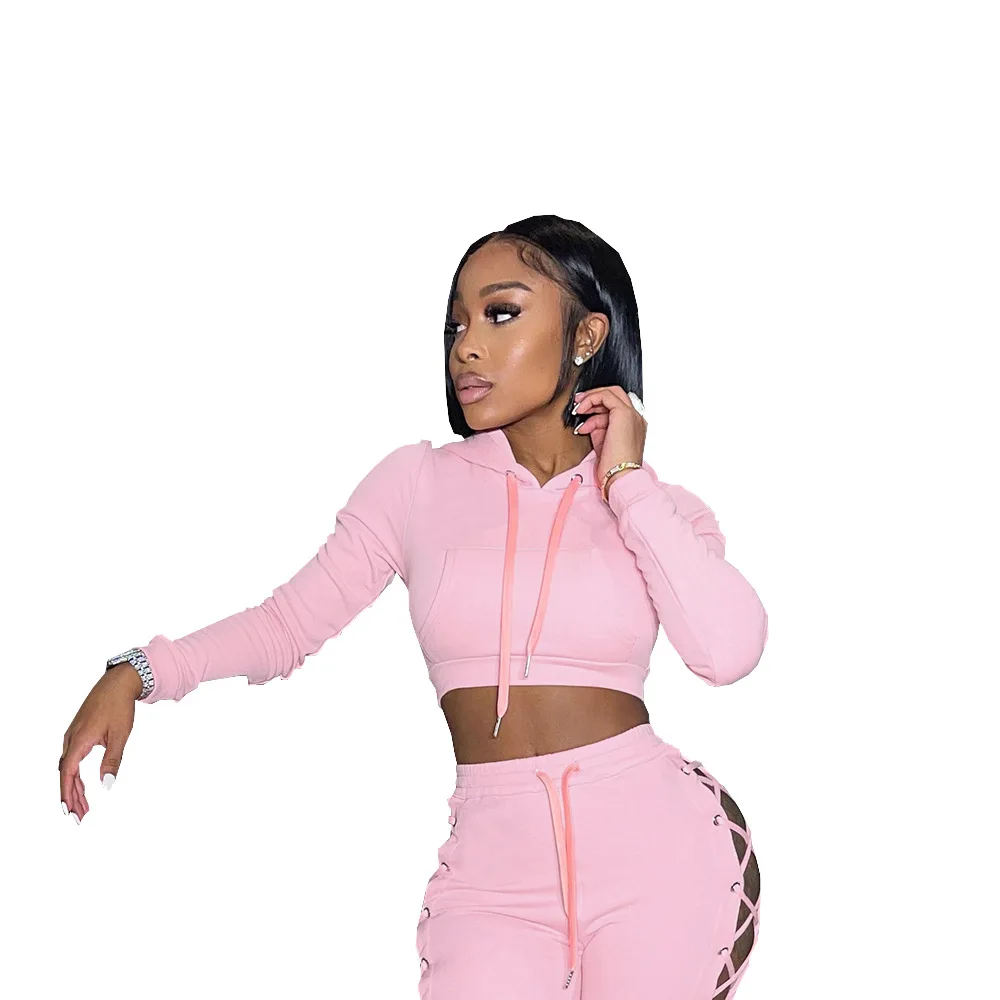 2021 autumn and winter new hot selling solid color hooded chest bandage long sleeve sexy fashion women's sweater
2021 autumn and winter new hot selling solid color hooded chest bandage long sleeve sexy fashion women's sweater