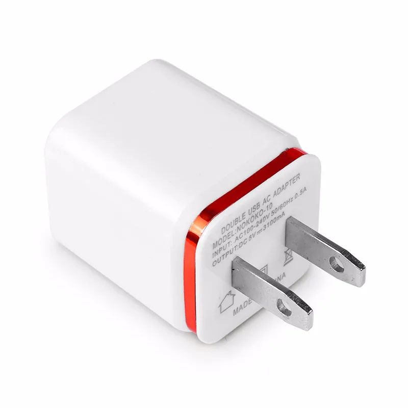 USB Charger Fast Charging Dual USB Port Wall Charger 5V/2A For Iphone For Samsung US Plug EU Plug USB Wall Charger, Colorful
USB Charger Fast Charging Dual USB Port Wall Charger 5V/2A For Iphone For Samsung US Plug EU Plug USB Wall Charger, Colorful