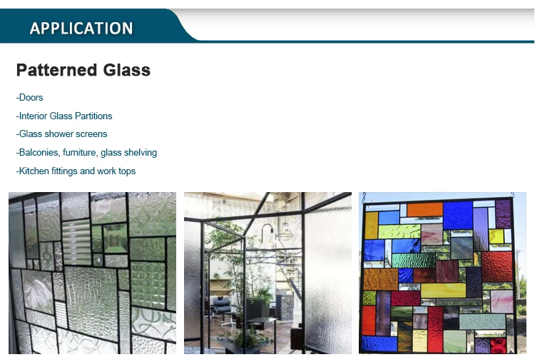 3Mm 4Mm 5Mm 5.5Mm 6Mm 8Mm Customized Pattern Glass Sheets for Decoration