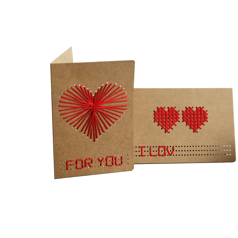 Kraft Paper Creative Father's Day DIY Cross Stitch Love Laser Greeting Card Paper Carving Birthday Valentine's Day Greeting Card
Kraft Paper Creative Father's Day DIY Cross Stitch Love Laser Greeting Card Paper Carving Birthday Valentine's Day Greeting Card