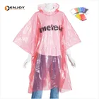 Promotional Customized Eco-friendly Plastic Printed Disposable Raincoat