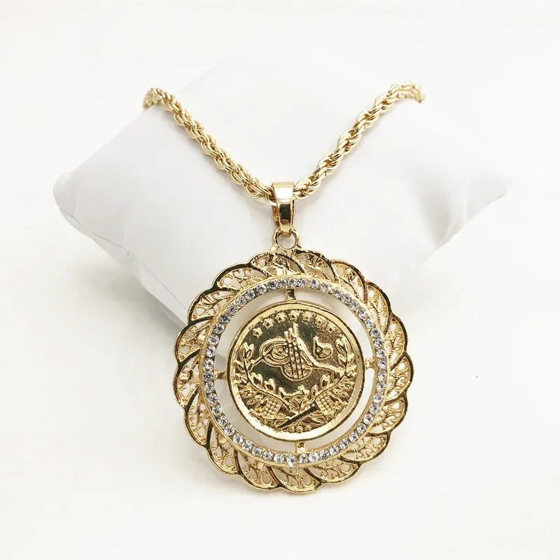 Albania Libya accessories Amazon Turkish style gold plated clavicle necklace round coin necklace female
Albania Libya accessories Amazon Turkish style gold plated clavicle necklace round coin necklace female
