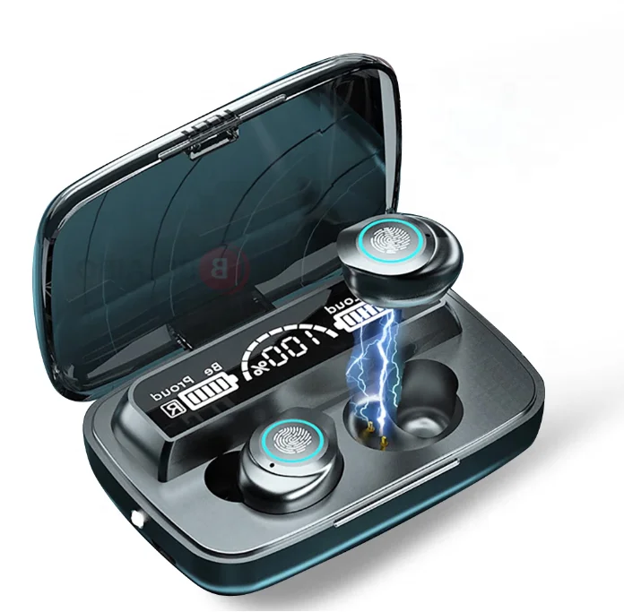M9 TWS 5.1 BT earphone waterproof Wireless Earbuds with Mirror Digital Display Power LED Flashlight Function Headphones, Black
M9 TWS 5.1 BT earphone waterproof Wireless Earbuds with Mirror Digital Display Power LED Flashlight Function Headphones, Black