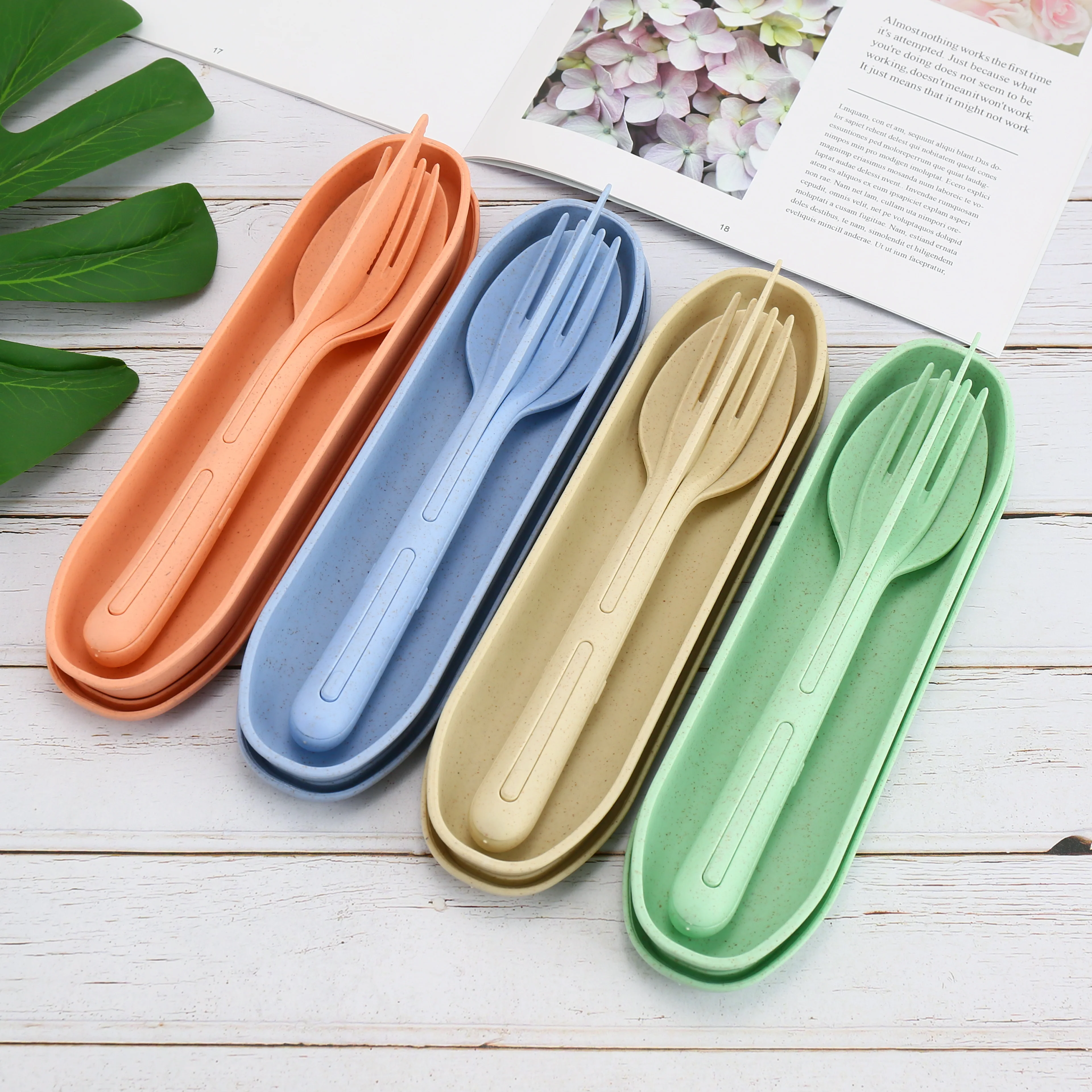 Wholesale Original Design 3 in 1 Portable Knife Spoon Fork Wheat Straw Plastic Cutlery Set for Picnic Camping Travel, Beige/blue/green/pink
Wholesale Original Design 3 in 1 Portable Knife Spoon Fork Wheat Straw Plastic Cutlery Set for Picnic Camping Travel, Beige/blue/green/pink