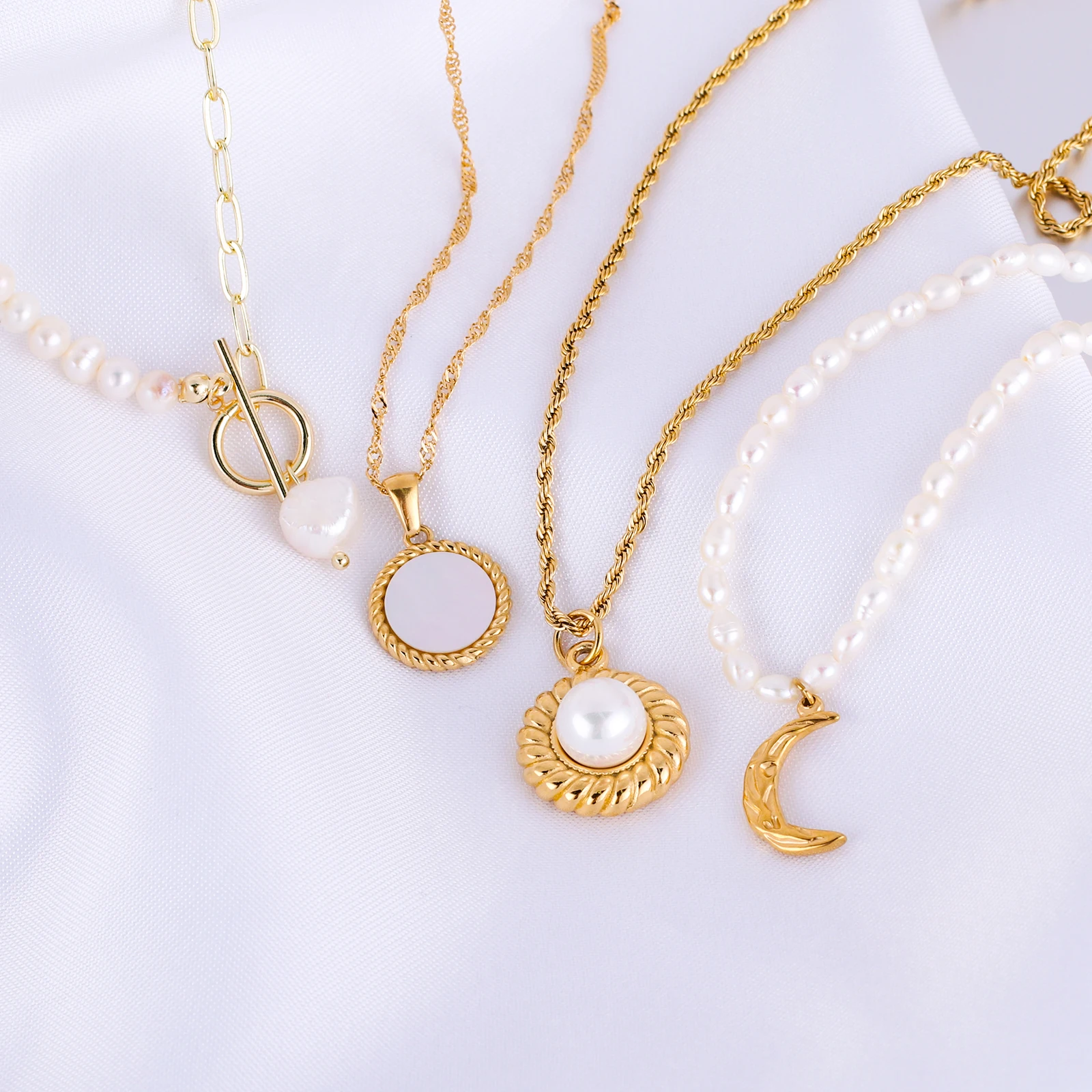 Stainless Steel Chain Hawaiian Single Freshwater Baroque Real Natural Fresh Water Pearl Women Pendant Choker Necklace Jewelry, Gold/ silver
Stainless Steel Chain Hawaiian Single Freshwater Baroque Real Natural Fresh Water Pearl Women Pendant Choker Necklace Jewelry, Gold/ silver
