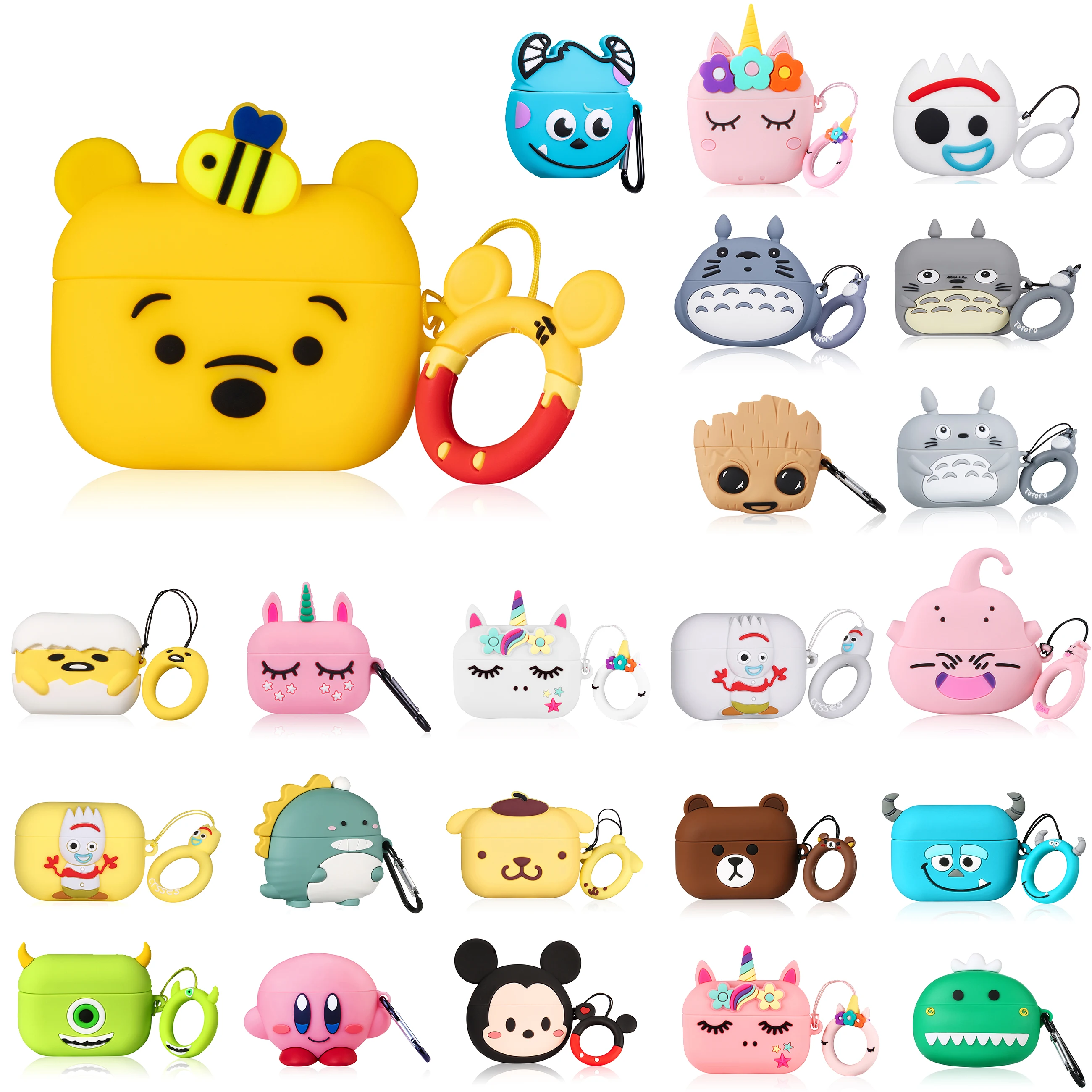 Hot Cute Cartoon 3D Silicone Anime Character Designs For Air Pods Cover For Apple Airpods pro Case, Multiple colors
Hot Cute Cartoon 3D Silicone Anime Character Designs For Air Pods Cover For Apple Airpods pro Case, Multiple colors