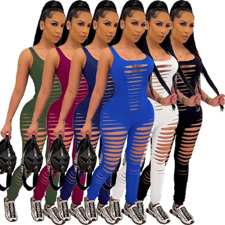 DUODUOCOLOR The new fashion hole casual solid bodycon sleeveless jumpsuit high quality sexy 2021 women bodysuit D97651
DUODUOCOLOR The new fashion hole casual solid bodycon sleeveless jumpsuit high quality sexy 2021 women bodysuit D97651