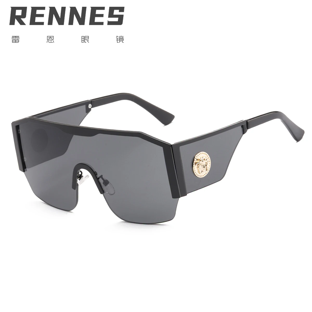 2021 New head decoration one-piece sunglasses European and American personalized sunglasses for men and women
2021 New head decoration one-piece sunglasses European and American personalized sunglasses for men and women