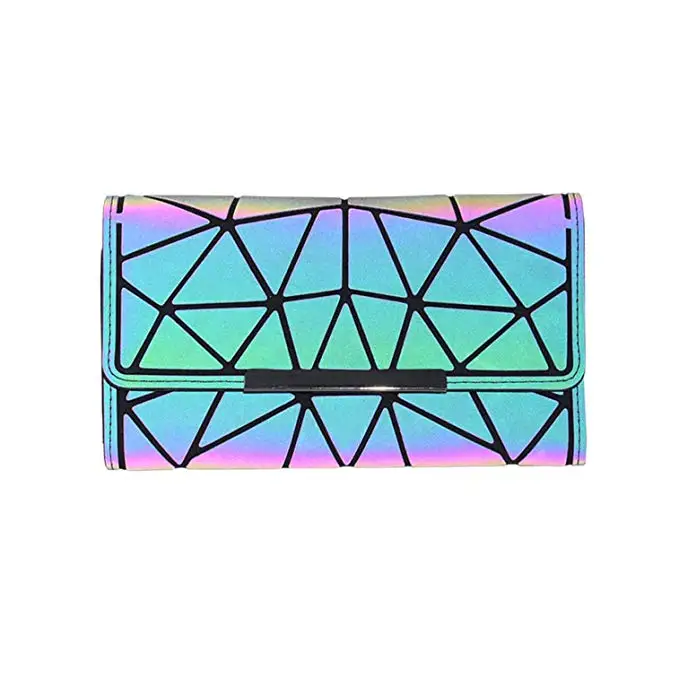 Wholesale Women PU Leather Clutch Bag Geometric Holographic Luminous Wallets And Purse
Wholesale Women PU Leather Clutch Bag Geometric Holographic Luminous Wallets And Purse