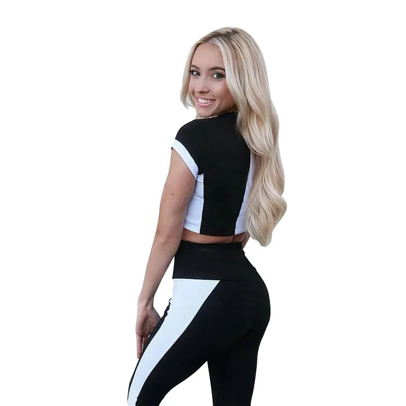custom spring sumer sports suit hot explosions breathable fitness yoga wear suit two piece track suit, White,black
custom spring sumer sports suit hot explosions breathable fitness yoga wear suit two piece track suit, White,black