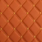 Embroidery Quilted Diamond Stitching Leather for Sofa Making E046-2