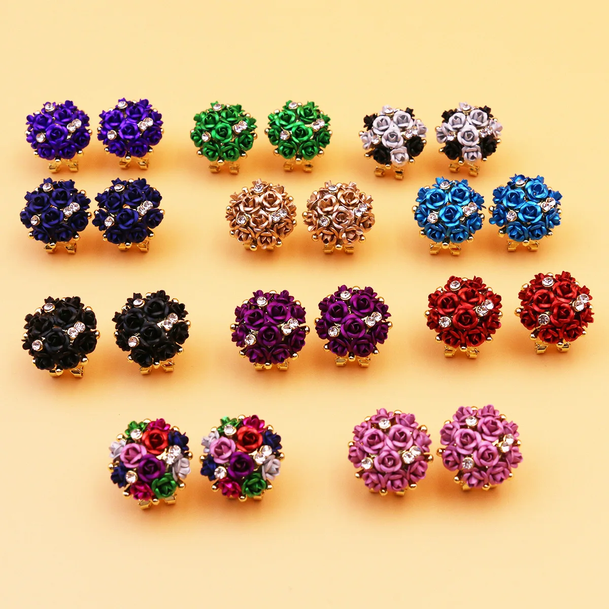 2023 Factory Cheap Price Wholesale New Arrival Colorful Rose Ball Diamond White Cz Stone Flower Stud Earrings for women
2023 Factory Cheap Price Wholesale New Arrival Colorful Rose Ball Diamond White Cz Stone Flower Stud Earrings for women