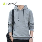 TOPKO Custom-Made Anti-Wrinkle Plain Unisex Hoodies