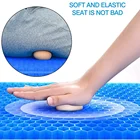 Gel Seat Cushion Breathable with Non-Slip Cover for Pressure Relief Double Layer Egg Gel Cushion for Pain Relief