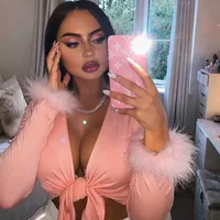2019 Hot Sale Sexy V Neck Women T-shirt Slimming Knot Front Party Wear Crop Top Long Sleeve
2019 Hot Sale Sexy V Neck Women T-shirt Slimming Knot Front Party Wear Crop Top Long Sleeve