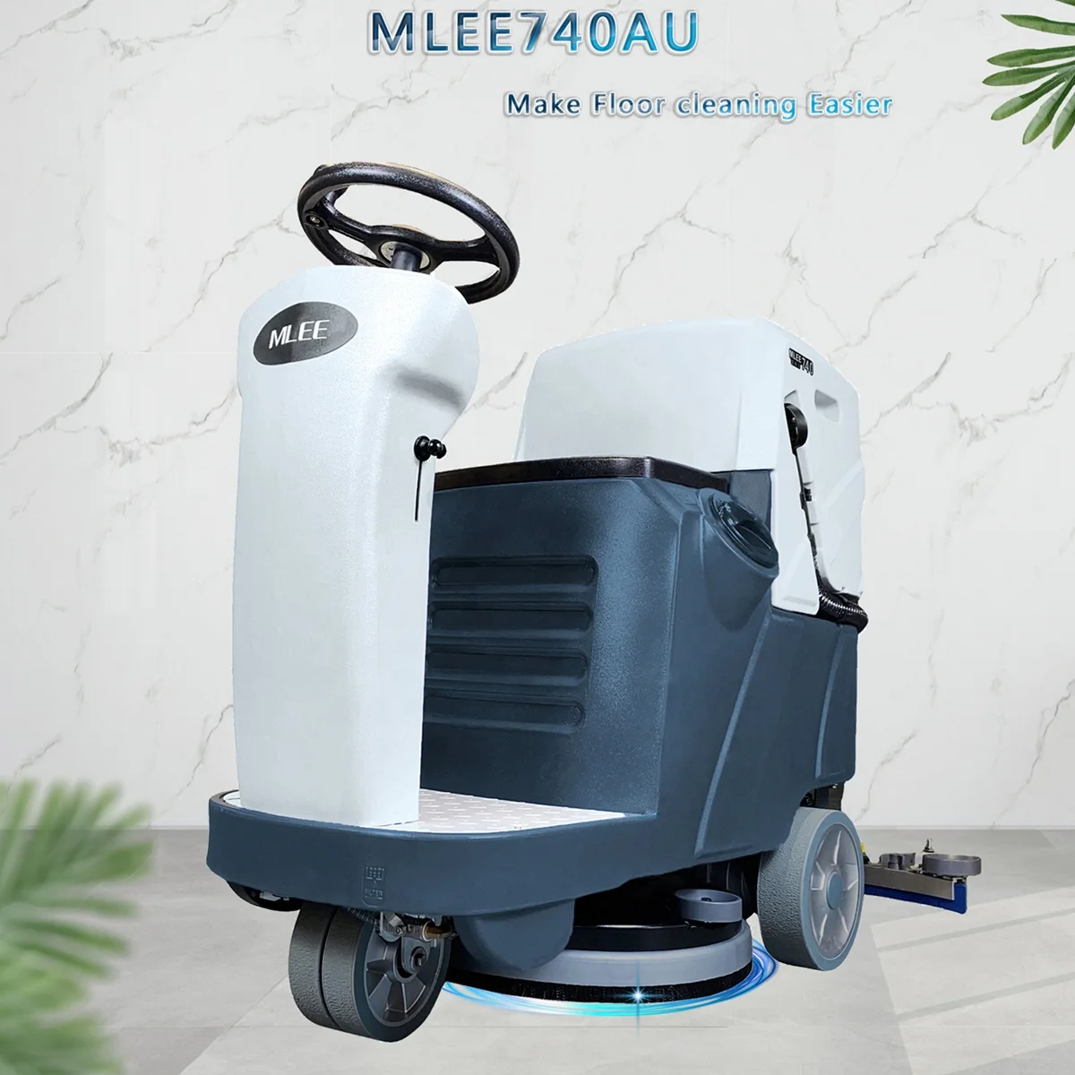 

MLEE 740AU Automatic Scrubber Floor Commercial Epoxy Marble Tile Ride On Floor Cleaning Machine