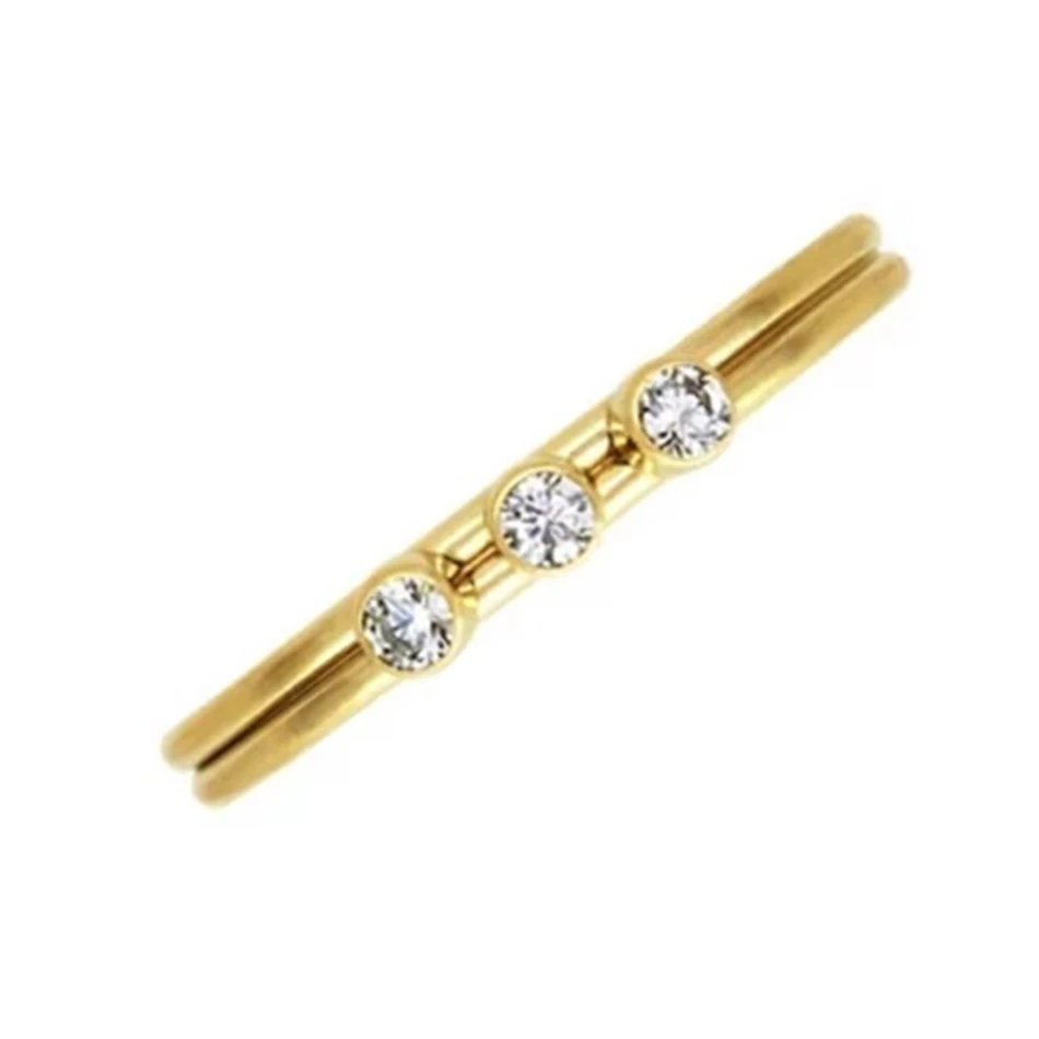 Fashion Jewelry 925 Sterling Silver Gold Plated Sparkle Trio Mini Ring With Cubic Zircon
Fashion Jewelry 925 Sterling Silver Gold Plated Sparkle Trio Mini Ring With Cubic Zircon