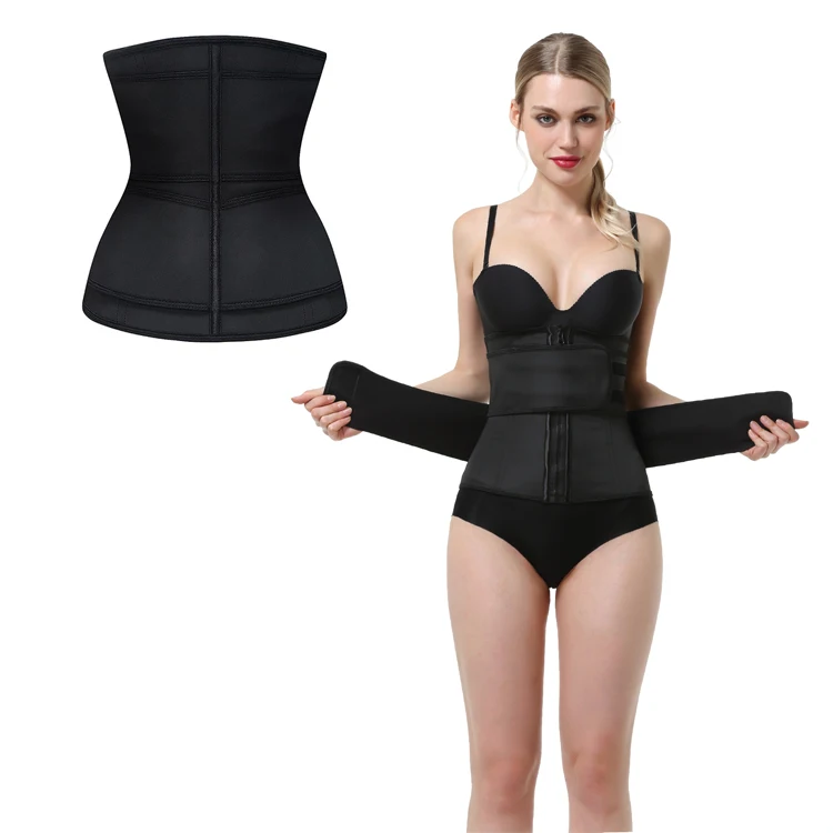 Hot sale long torso waist trainer latex latex waist cincher training corsets, Black
Hot sale long torso waist trainer latex latex waist cincher training corsets, Black