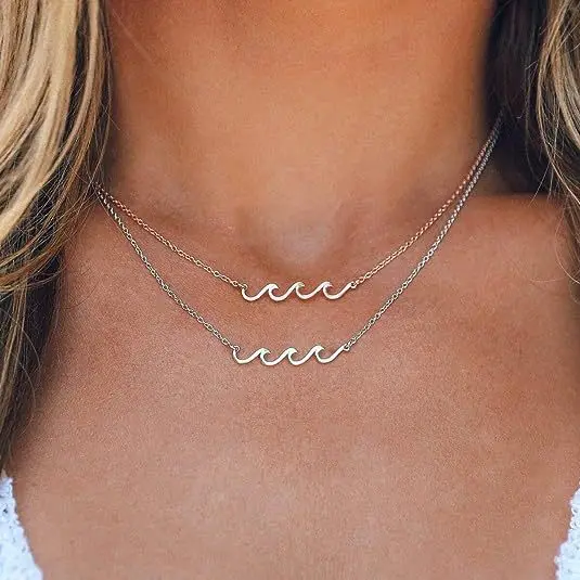 Wholesale Minimalist 18K Gold Plated Tarnish Free Jewelry Chain Wave Shaped Water Proof Stainless Steel Necklace
Wholesale Minimalist 18K Gold Plated Tarnish Free Jewelry Chain Wave Shaped Water Proof Stainless Steel Necklace