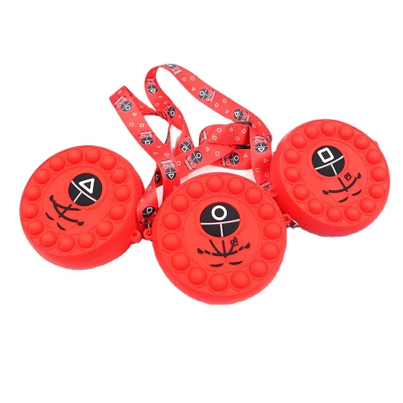 Kid Wallet Cute Cartoon Squid Game Round Six Design Silicone Purse with Zipper Phone Coin Wallets Wholesale Anti-Lost Moneybag
Kid Wallet Cute Cartoon Squid Game Round Six Design Silicone Purse with Zipper Phone Coin Wallets Wholesale Anti-Lost Moneybag